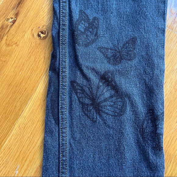 X girl black jeans with subtle butterfly design - Picture 5 of 6